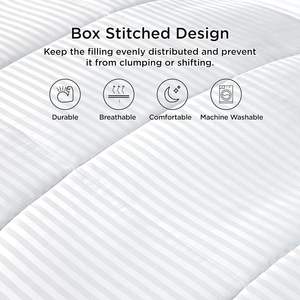 ผ้านวมระบายความร้อนลายทาง150 GSM โพลีเอสเตอร์ที่เติมเต็มความเย็นที่มีน้ำหนักเบาสำหรับใช้ในโรงแรมทางเลือกผ้าห่มนวมสำหรับฤดูร้อน - Product Image 3