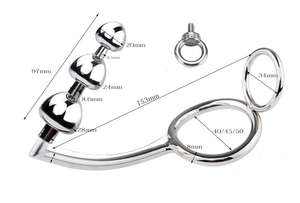 Anillo de Castidad de Acero Inoxidable con Gancho Anal para Masaje de Próstata, Juguetes Sexuales Fetichistas para Hombres Gay - Product Image 2