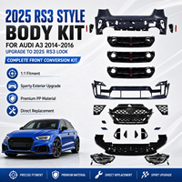Kit d'accessoires de carrosserie JC Wholesales Factory Upgrade pour Audi A3 2014-2016 à 2025+ RS3 : Phares, pare-chocs avant et arrière, calandre