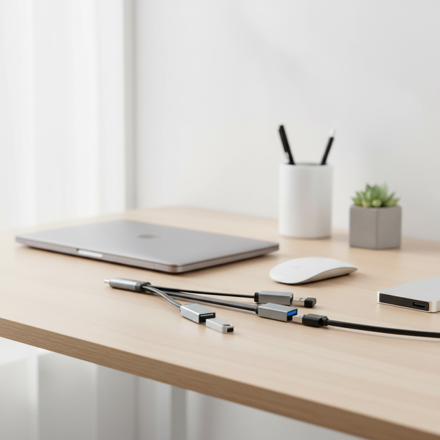VCOM 3 Port Aluminum Shell 5Gbps 3.0 USB C OTG Cable Data Syncing Portable USB-C Hub for Laptop Computer