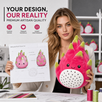 Peluche de Fruta del Dragón, Marca Premium, Merchandising de Alta Gama, OEM, ODM, Regalo Promocional de Boutique, Juguete de Peluche con Logotipo Personalizado Bordado