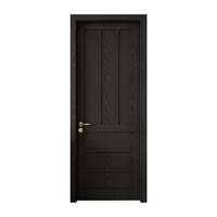 Porte intérieure moderne en bois massif pour chambre froide, porte de chambre en bois ignifugée et étanche, pré-montée pour portes principales de maisons