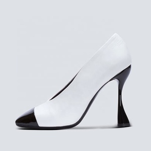 Escarpins personnalisés à talons hauts pour femme, chaussures d'été chic à patchwork, bout carré sur talon aiguille - Product Image 6