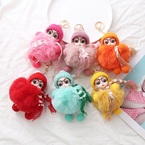 Cute <b>Sloth</b> Fun Light Keychain Plush Doll Cartoon Die-Cut Eco-Friendly Bag Hanging Embroidered Cotton Girl <b>Gift</b> for Wholesale - Product Image 5