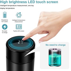 Borraccia Termica Intelligente Classica Personalizzata da 500ml <span class=keywords><strong>con</strong></span> Display LED della Temperatura, Doppia Parete Isolante in Acciaio Inossidabile, Mantiene la Temperatura per 12-24 Ore - Product Image 3