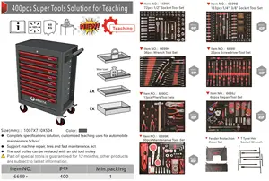 BESITA 9 cassetti officina armadio riparazione cassetta portautensili con set di utensili manuali per auto di lusso speciali