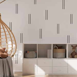 Décoration murale simple de style bohème noir, autocollant mural en PVC auto-adhésif - Product Image 4