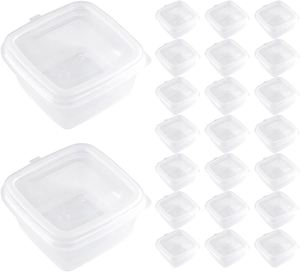1oz 2oz 3oz 4oz 5oz PP Transparent Disposable Food Container Lids Takeaway Square <b>Sauce</b> Cup Condiment Custom Logo Free Sample - Product Image 1