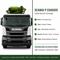 Bomba de Hormigón Usada Zoomlion 56m Scania 8x4 2020 Vs Putzmeister, Bombas de Hormigón Usadas Zoomlion ZLJ5441THBSE 44000kg