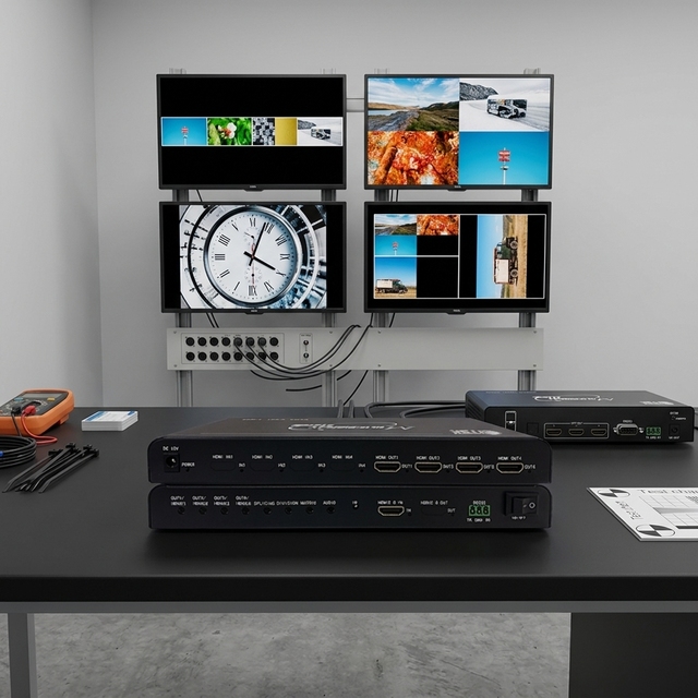 HDCP 2.2 & HDCP 1.4 Compliant Exhibition Splicer 1X1 1X3 Splicing Mode 3840X2160 30Hz HDMI Input Multi-screen Display Processor