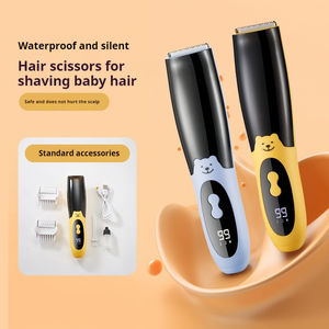 เครื่องตัดผมไฟฟ้าแบบกันน้ำ IPX6 เงียบ ปรับระดับได้ พร้อมระบบดูดอัตโนมัติ ใบมีดเซรามิก สำหรับเด็ก พร้อมไฟ LED ดิจิตอล - Product Image 3