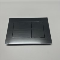 Panneau de toilette haut de gamme en ABS nickel satiné à double chasse mécanique par bouton-poussoir, pour salle de bain moderne, modèle OEM ODM M1001, facile à installer