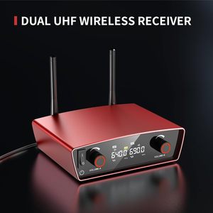 Professional XLR <b>Wireless</b> <b>Microphone</b> System Handheld Dynamic <b>Microphone</b> with Plastic Metal Connector for Karaoke Singing UHF UHF - Product Image 4