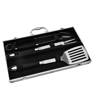 Juego de Herramientas para Parrilla de Barbacoa Multifunción de Acero Inoxidable con Kit de Accesorios para Plancha, 3 Piezas, Resistentes al Calor y Antiadherentes - Product Image 1