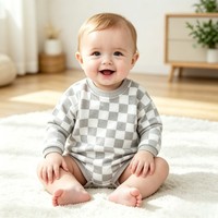 Fabriek Groothandel Zomer Lente Nieuw Ontwerp Zachte Katoenen Stof Baby Romper Unisex Peuterkleding