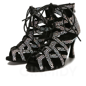 Chaussures de danse latine pour femmes Rhinestones Ballroom <span class=keywords><strong>Salsa</strong></span> <span class=keywords><strong>Bachata</strong></span> - Product Image 4