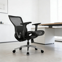Chaise de bureau moderne à dossier moyen, réglable, exécutive, commerciale, en maille, ergonomique