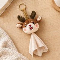Porte-clés en peluche personnalisé avec motif sur mesure pour collection de fans, cadeau, forme mignonne, mini porte-clés en peluche rembourré, chiffon à lunettes