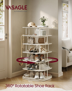 <span class=keywords><strong>VASAGLE</strong></span> Étagère à chaussures rotative à 7 niveaux, organisateur de placard, support d'affichage autoportant, tour rotative à 360 degrés - Product Image 2