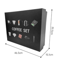 Coffret cadeau de café tout-en-un pour l'extérieur Set de café de voyage de haute qualité 10 pièces Kit d'outils goutte à goutte pour cafetière portable
