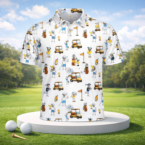 <span class=keywords><strong>Polo</strong></span> de golf pour homme de haute qualité, design amusant, impression par sublimation sur toute la surface, squelette, coupe ajustée, logo personnalisé - Product Image 1