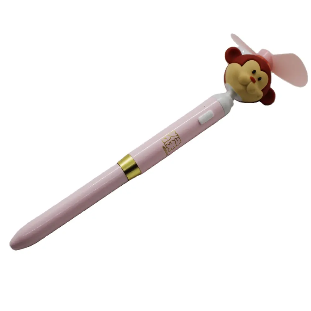 Werksdirekt Beste Qualität kreativer Metall-Cartoon-Spielzeug-Ventilator Stift schüttelender Ventilator Werbestift mit Werkspreis