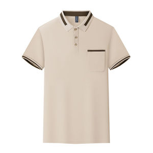 Polo Shirt Black Red Trim Short Sleeve Workwear For Catering Restaurants Bar Uniforms - Product Image 3