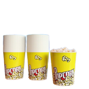 Gobelet en papier de haute qualité 170oz gobelet en papier biodégradable et assiettes tasse en papier Kraft seau à pop-corn carré - Product Image 1