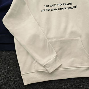 OEM personalizado liso bordado Diseño de alta calidad sin cordón sudaderas con capucha suéter Casual hombro caído hombres Hip <span class=keywords><strong>Hop</strong></span> Sudadera con capucha - Product Image 3