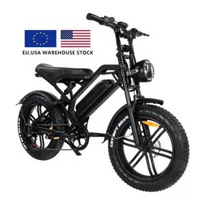 EU USA warehouse Drop shipping 750W 20inch Full Suspension Fat tire off road Electric bike Mountain for Adult vintage Electric b