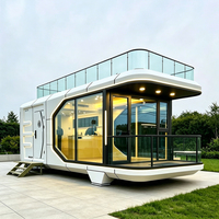 Maison préfabriquée en capsule, intelligente et durable, pour séjour à la ferme en milieu rural, hébergement pour invités, isolée, résistante aux intempéries, ignifuge, villa en capsule spatiale