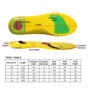 China Factory Price Foot Shell Arch Support Polyurethane Shock Hiking Insoles Cushion for Sport Shoe - Product Image 3