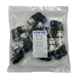 153054 QSL-1/2-12 проталкиваемый L-фитинг с наружной резьбой R1/2 германия, быстрый коннектор трахеи - Product Image 1