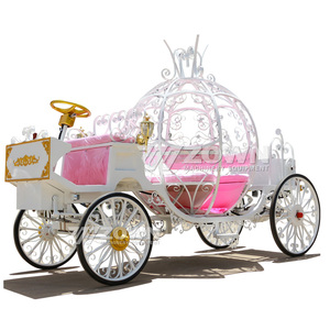Nouvelle Arrivée - Carrosse Électrique Citrouille de Cendrillon, Chariot de Mariage et de Visite Royale pour 4 Passagers, Cadre en Acier avec Éclairage LED - Product Image 3