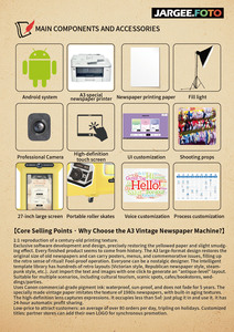 Newspaper-Themed Photo Booth <strong>Machine</strong> - Vintage Custom Headline Design with Instant <strong>Print</strong> &amp; HD Camera for <strong>Parties</strong> &amp; Events - Product Image 5