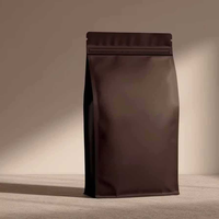 Sachet Doypack ECO Brun Foncé pour Café, Refermable avec Fermeture Éclair, Anti-humidité, Logo Personnalisé
