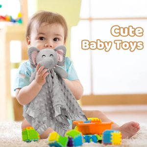Éléphant Couverture de Sécurité Doux Bébé Cadeaux pour Nouveau-Né Garçons <span class=keywords><strong>et</strong></span> Filles Snuggle Toy Animal Peluche Gris - Product Image 3