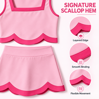 Ensemble de vêtements de sport pour filles, débardeur et jupe à volants, tenue de tennis et de yoga pour l'été, vêtements décontractés pour la remise en forme
