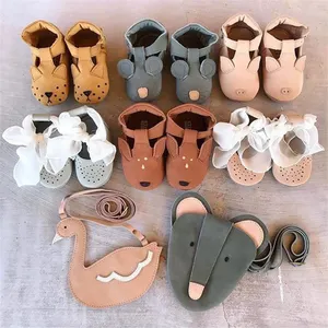 Tier Leder Baby Walker Schuhe Echtes Leder Neugeborener Babys chuh Panda/Bär/Hase Australien Marke Kinder schuh