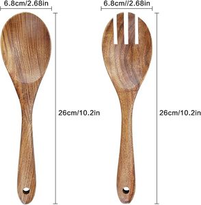 Handgefertigter Umweltfreundlicher Holz-Salatbesteck Küchenutensil Neues Heim- & Küchenwerkzeug von Handicrafts World Corporation - Product Image 5