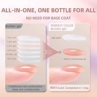 Fournitures pour ongles : Gel de construction dur Hema-Free et TPO-Free, Mousse pour extension d'ongles, Gel de contrôle rapide pour ongles, à retirer par trempage