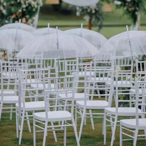 Chaise Chiavari blanche pour mariages, banquets, fêtes en plein air, empilable, en aluminium, mobilier d'hôtel, restaurants, locations, Chiavar - Product Image 3