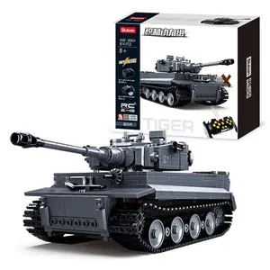 2.4G <span class=keywords><strong>Sluban</strong></span> 814 pièces télécommande seconde guerre mondiale classique tigre réservoir briques B0851 petites particules blocs de construction jouets - Product Image 1