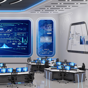 Mesa de Estudio para Estación de Televisión Personalizada, Consola de Transmisión de <span class=keywords><strong>Noticias</strong></span>, Muebles para Sala de Control y Monitoreo de CCTV - Product Image 5