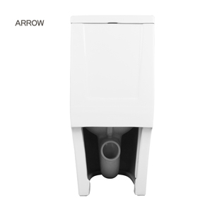โถสุขภัณฑ์แบบนั่งยอง ARROW Modern One Piece Square Dual-Flush P-Trap แบบไม่ใช้น้ำ ผลิตจากเซรามิกพอร์ซเลน - Product Image 4