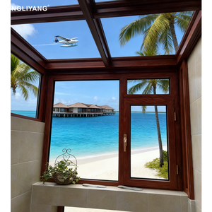 หน้าต่างอลูมิเนียมอัลลอยด์แบบฝรั่งเศส กระจกนิรภัยสามชั้น ดีไซน์<span class=keywords><strong>บาน</strong></span>เกล็ดแบบคงที่ กันเสียง เหมาะสำหรับห้องน้ำ โรงแรม ออกแบบกราฟิก - Product Image 4