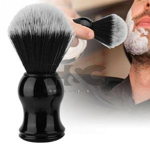 Blaireau de rasage de qualité supérieure blaireau pur avec poignée noire durable prêt à expédier pour salon de bar - Product Image 4