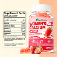 Gommes à mâcher au calcium pour femmes adultes avec vitamines D et K pour la santé des os, complément alimentaire délicieux et à mâcher, nutrition quotidienne