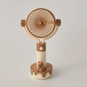 Mini ventilateur de bureau portable avec batterie 500mAh Écran en plastique silencieux rechargeable de 60 minutes-pour les essentiels de bureau ou de voyage - Product Image 1