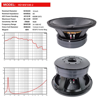 Subwoofer haute puissance de 18 pouces 8000W à double aimant avec un aimant de 330 mm et une bobine vocale de 6 pouces ; adapté à une utilisation sur scène.